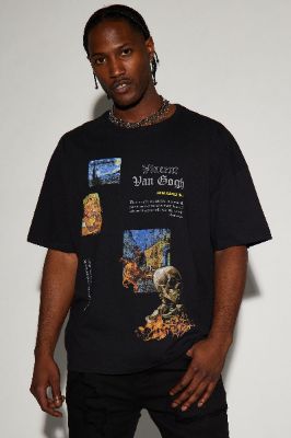 Van Gogh Oversized Short Sleeve Tee - Black sold by Fashion Nova