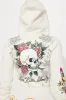 Ed Hardy Hearts Zip Front Hoodie - Stone sold by Fashion Nova