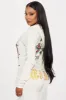 Ed Hardy Hearts Zip Front Hoodie - Stone sold by Fashion Nova