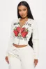 Ed Hardy Hearts Zip Front Hoodie - Stone sold by Fashion Nova