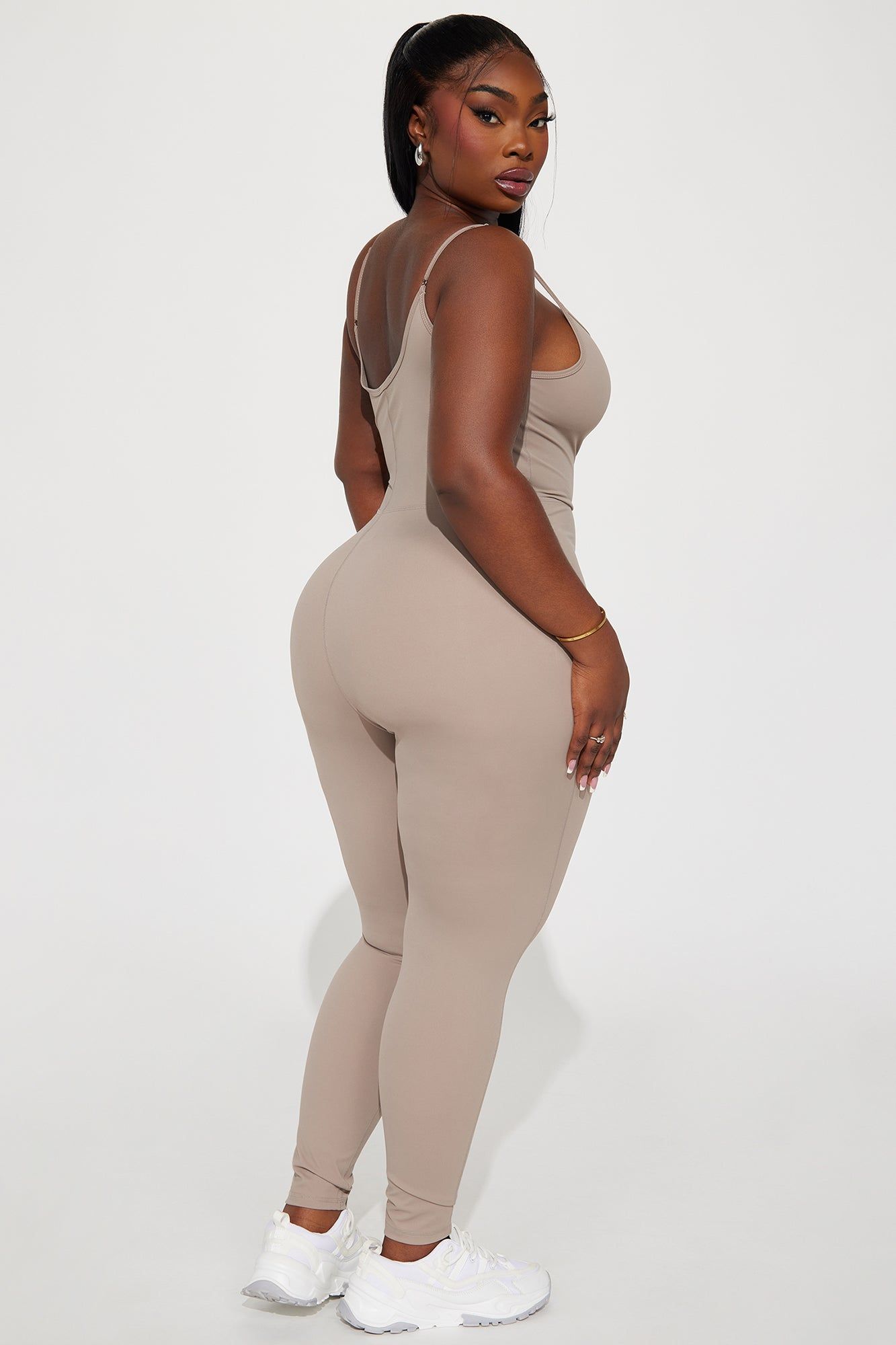 All About Wellness Active Jumpsuit - Taupe sold by Fashion Nova product image thumbnail 6