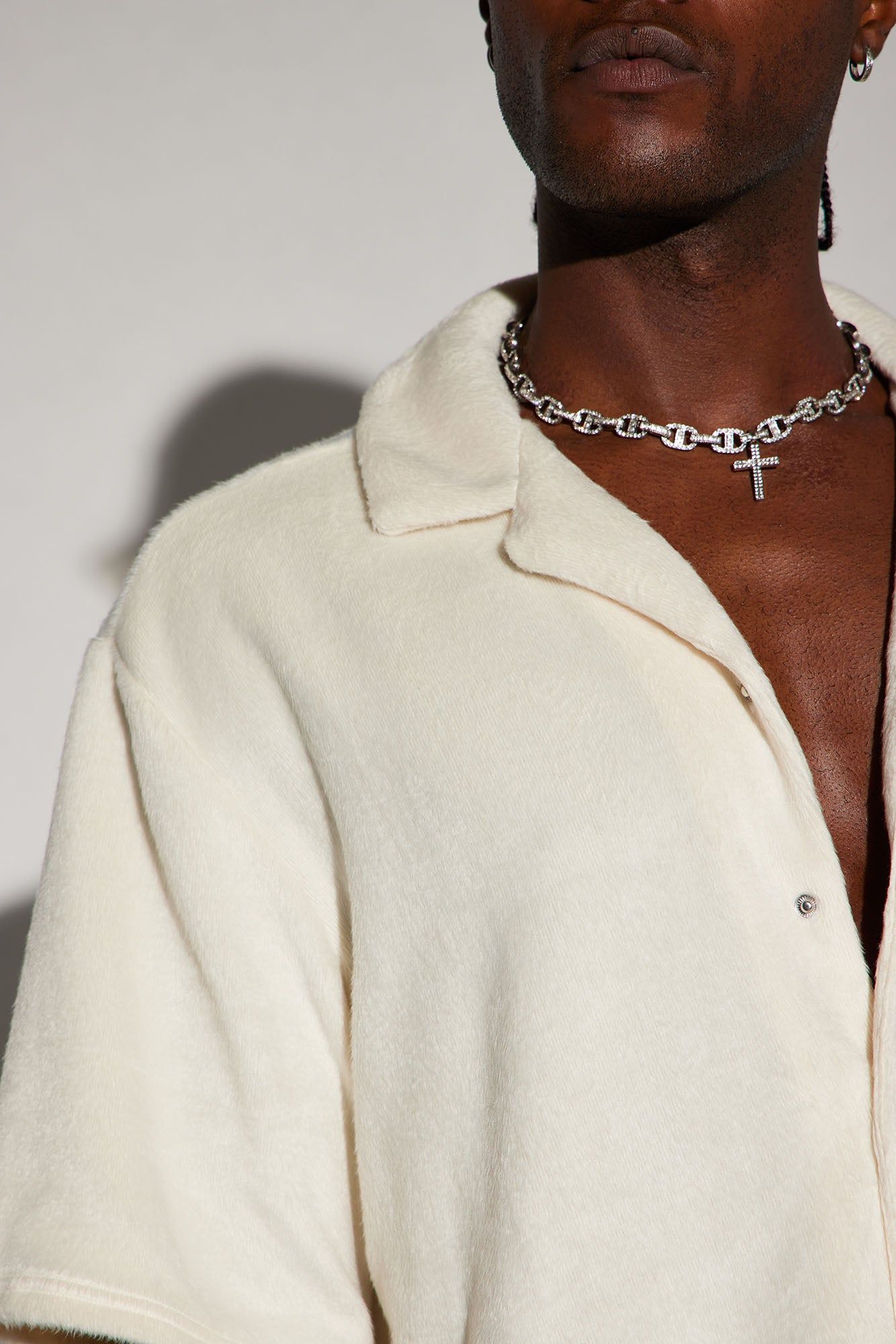 Feel The Mood Button Up Shirt - Cream sold by Fashion Nova product image thumbnail 4