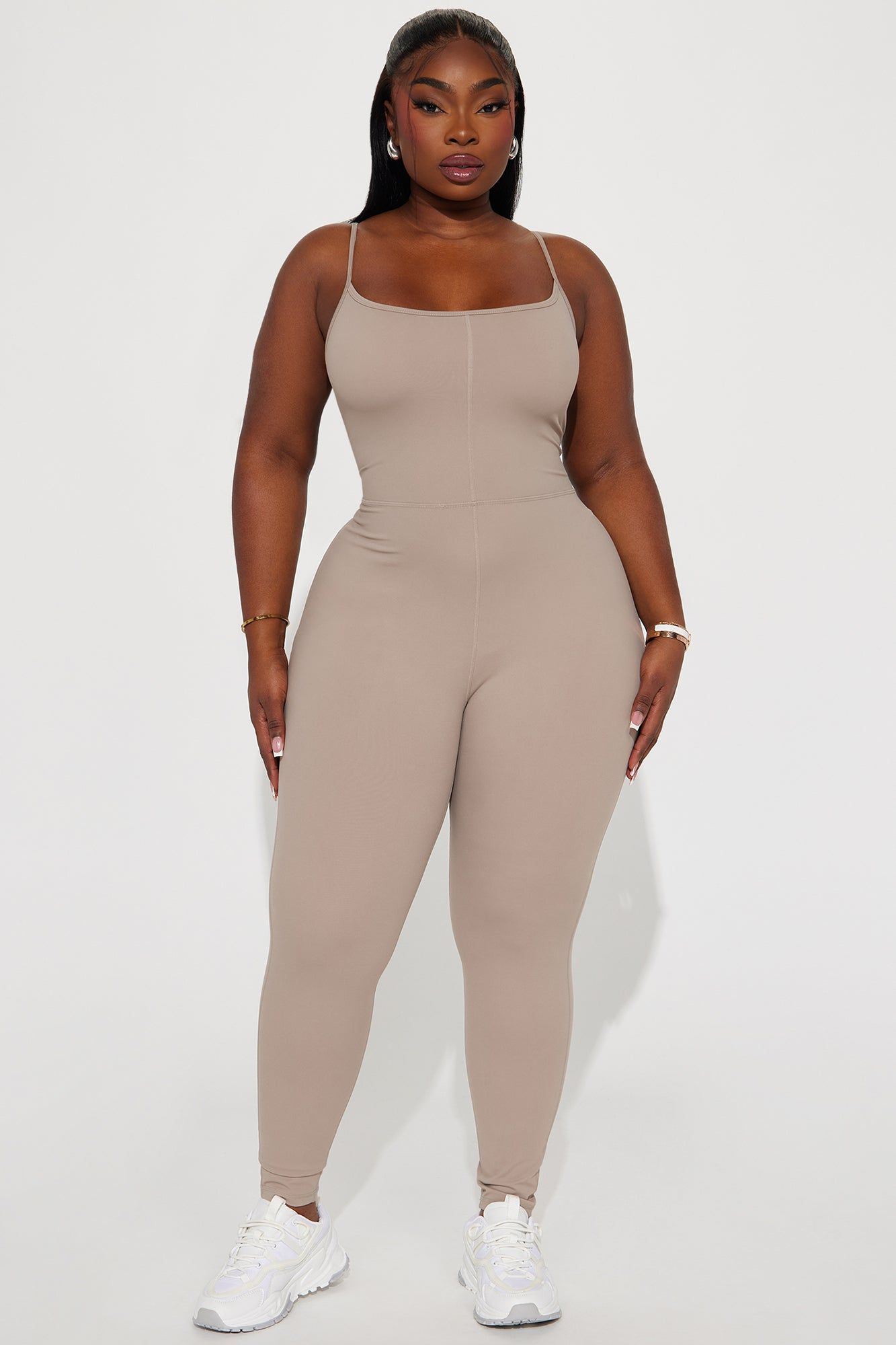 All About Wellness Active Jumpsuit - Taupe sold by Fashion Nova product image thumbnail 4