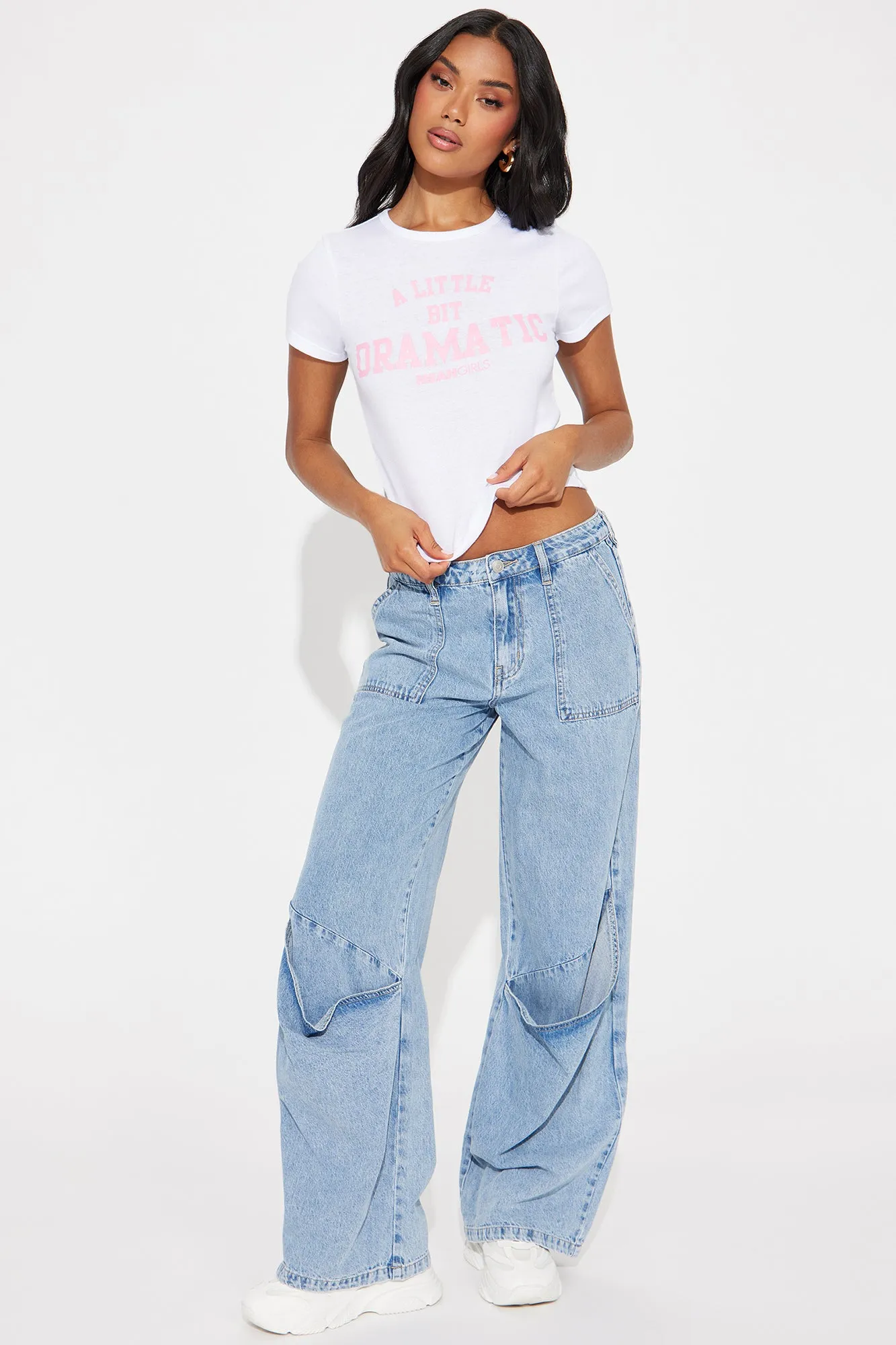 Logical Conclusion Baggy Straight Leg Jeans - Light Wash sold by Fashion Nova
