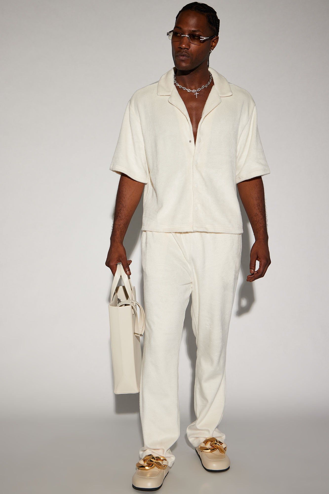 Feel The Mood Button Up Shirt - Cream sold by Fashion Nova product image thumbnail 2