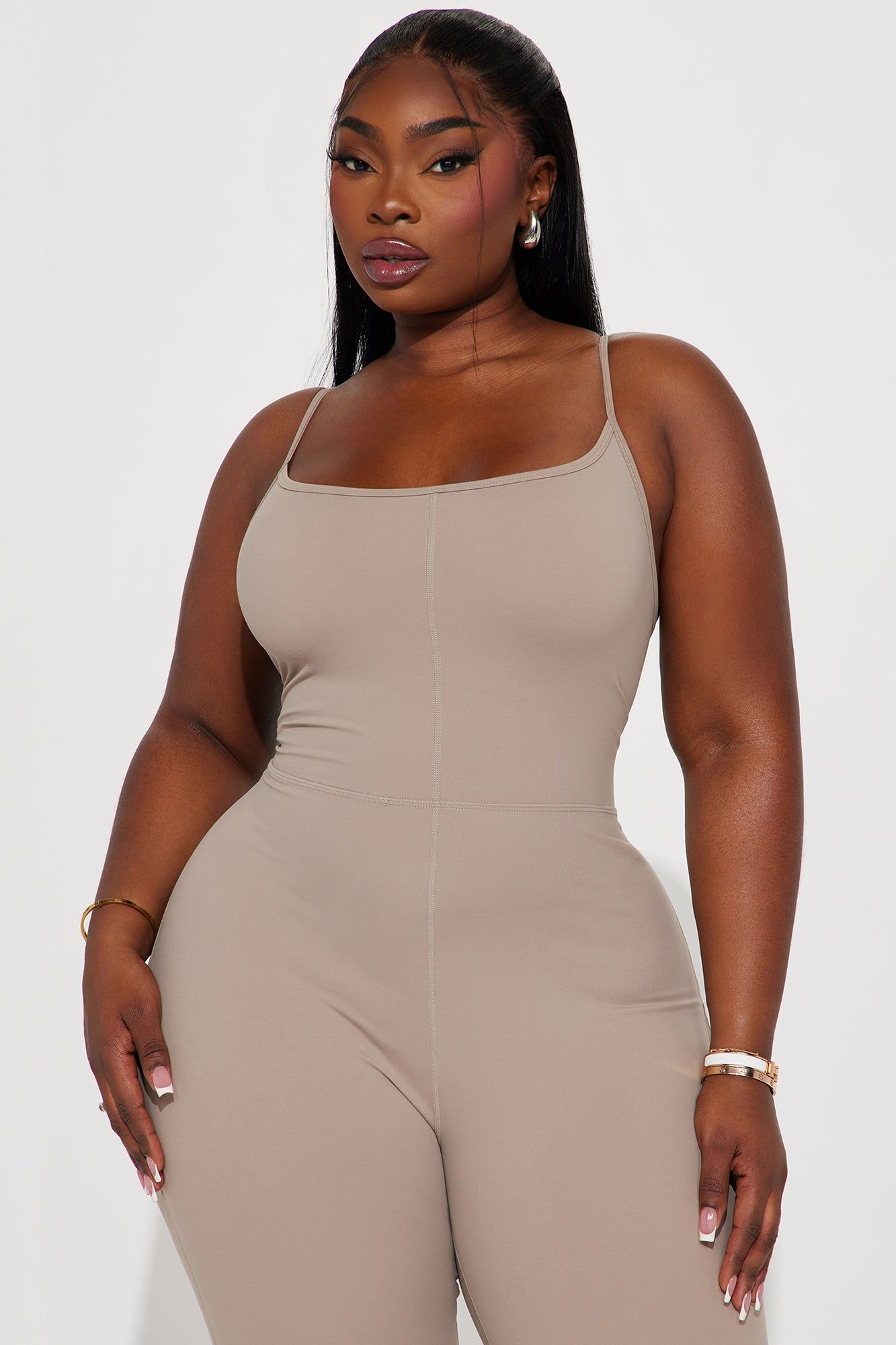 All About Wellness Active Jumpsuit - Taupe sold by Fashion Nova product image thumbnail 5