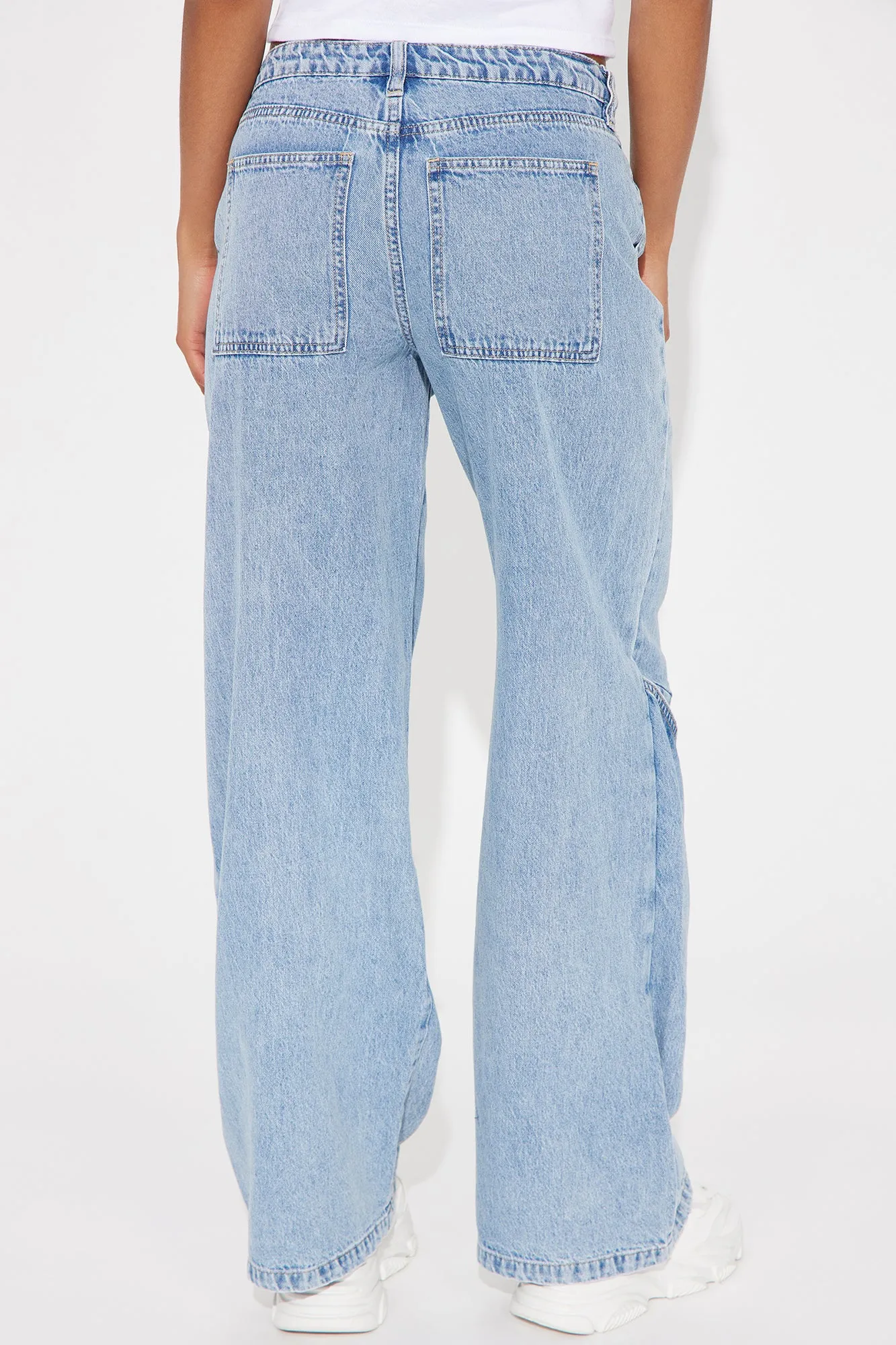 Logical Conclusion Baggy Straight Leg Jeans - Light Wash sold by Fashion Nova product image thumbnail 3