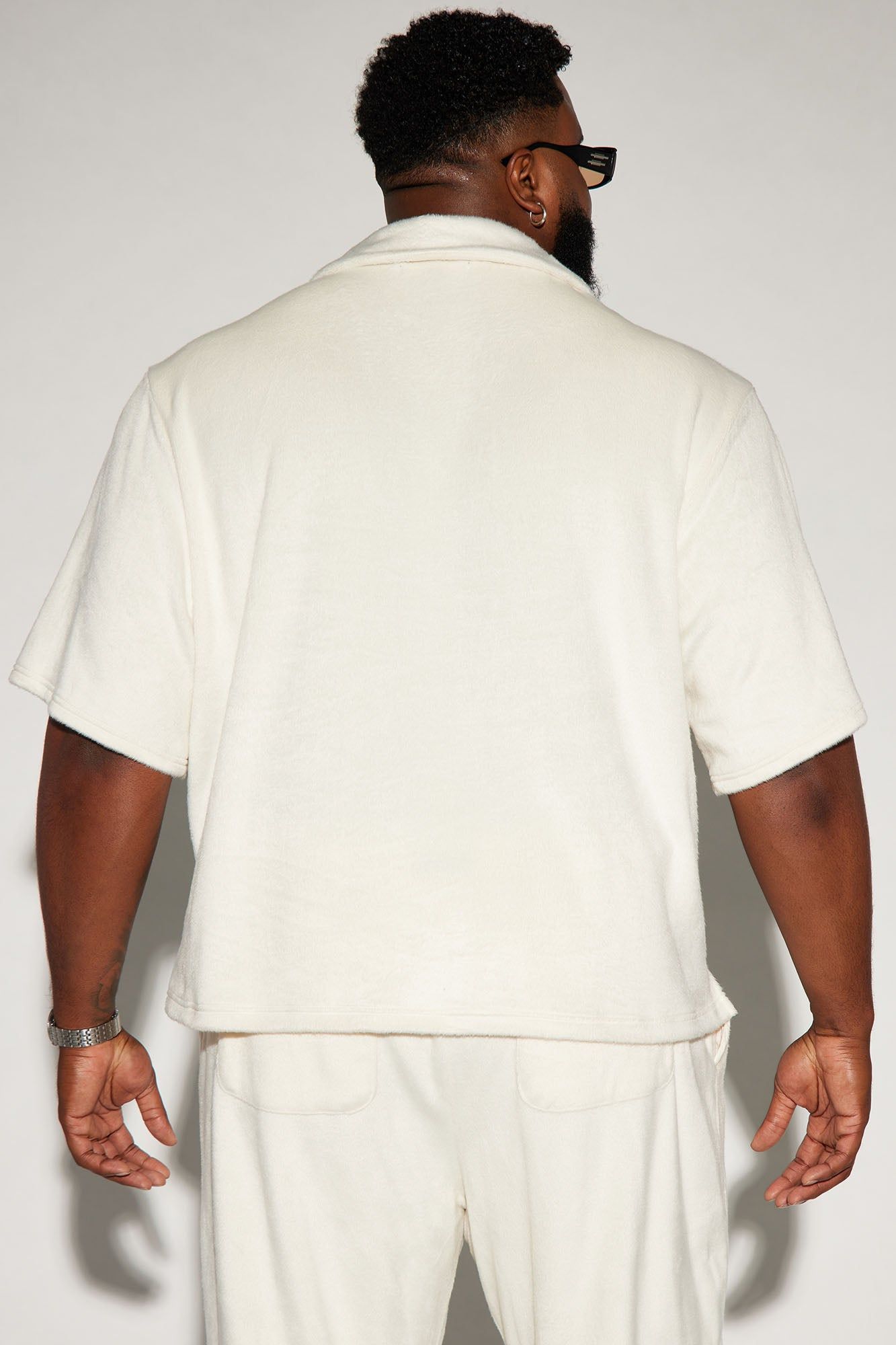 Feel The Mood Button Up Shirt - Cream sold by Fashion Nova product image thumbnail 7