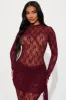 Nadene Lace Jumpsuit - Burgundy sold by Fashion Nova