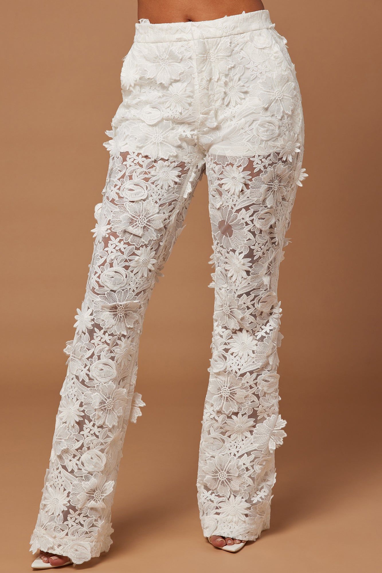 Denise Embroidered Pants - White sold by Fashion Nova product image thumbnail 2