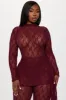 Nadene Lace Jumpsuit - Burgundy sold by Fashion Nova