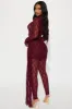 Nadene Lace Jumpsuit - Burgundy sold by Fashion Nova