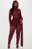 Nadene Lace Jumpsuit - Burgundy sold by Fashion Nova