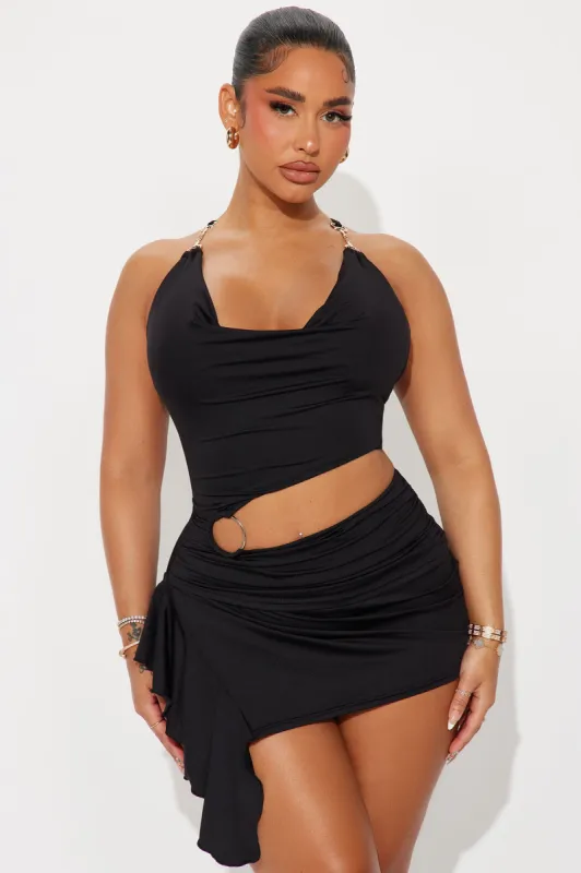 Valentina Micro Mini Dress - Black sold by Fashion Nova
