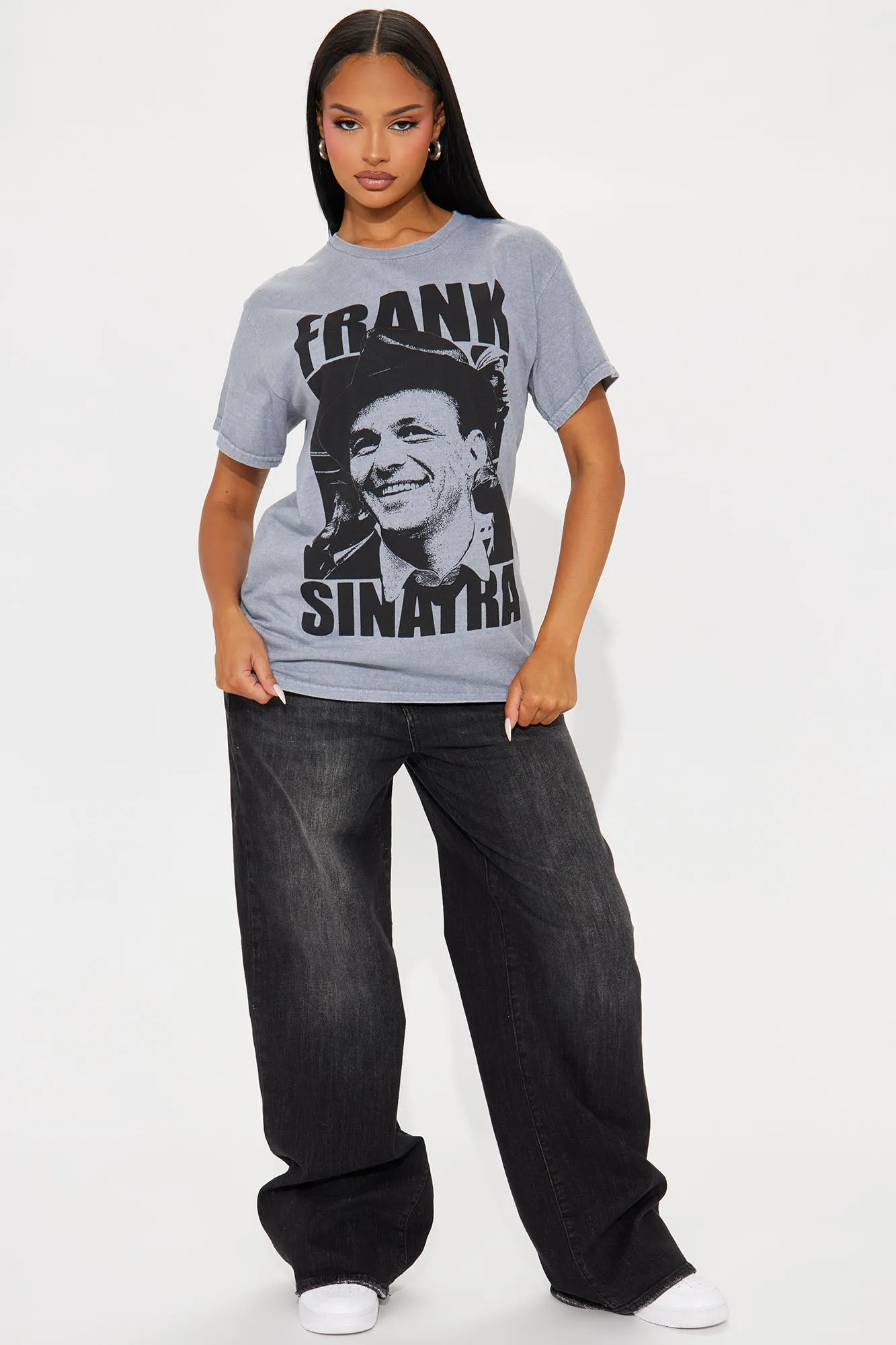 Frank Sinatra Washed Tee - Grey sold by Fashion Nova product image thumbnail 3