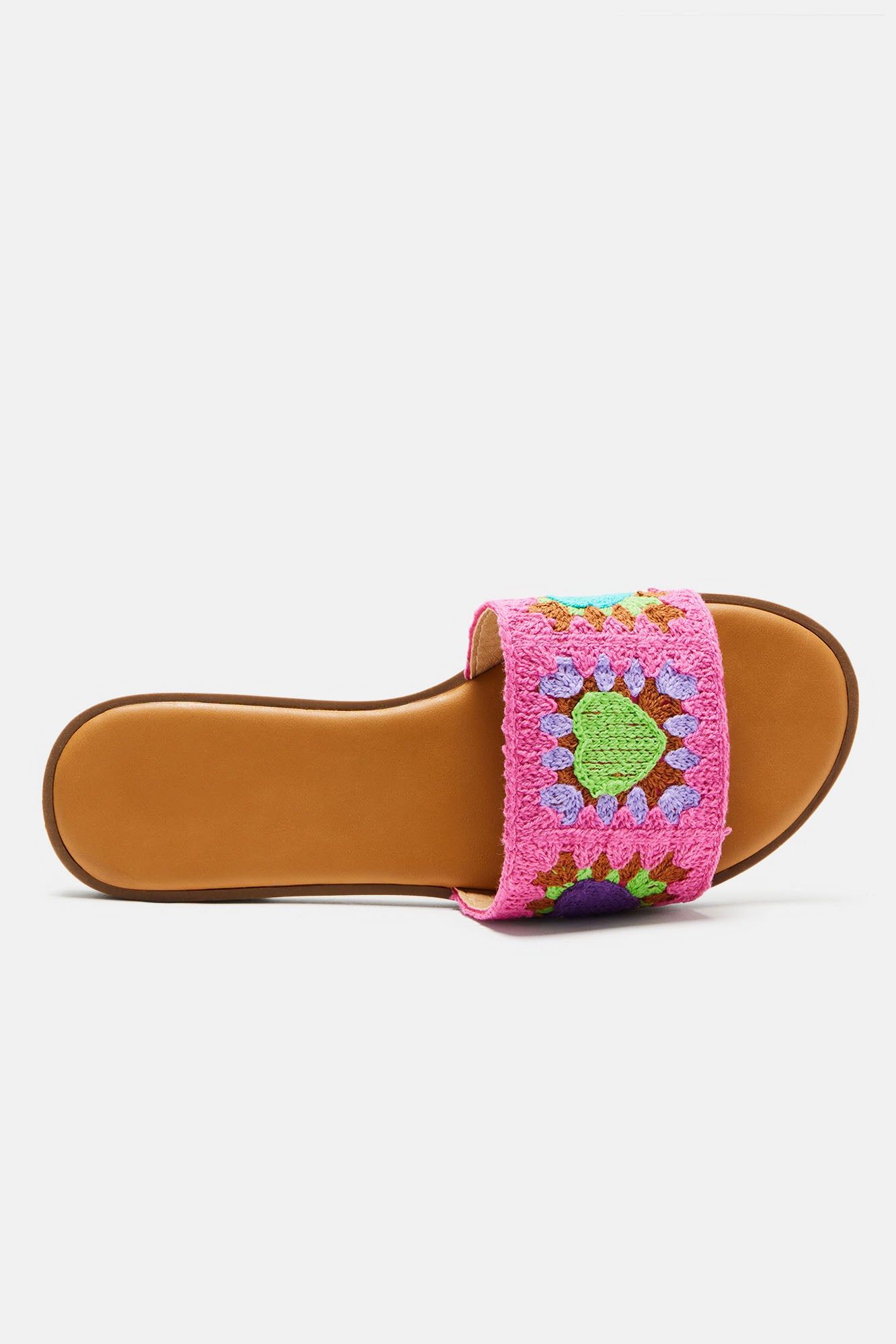 Cool Breeze Flat Sandals - Fuchsia sold by Fashion Nova