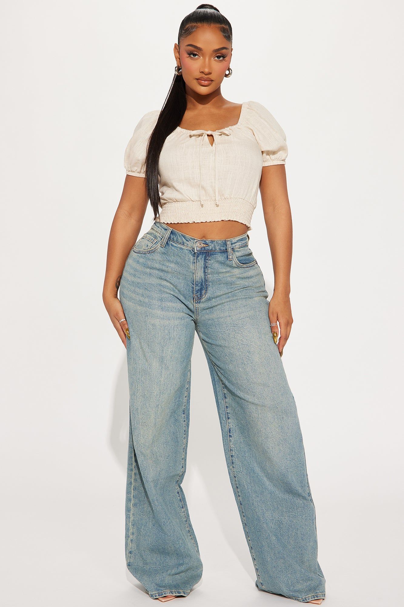 Aimee Linen Top - Khaki sold by Fashion Nova product image thumbnail 2