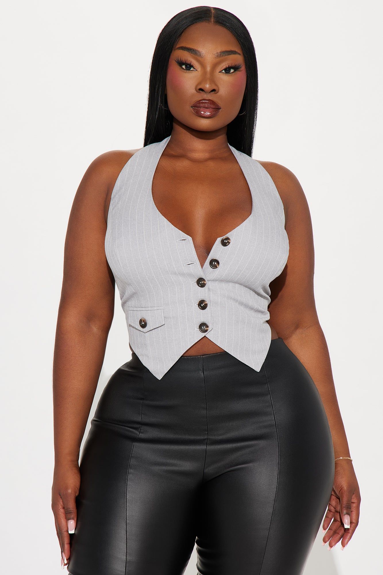 After Work Vest Top - Grey sold by Fashion Nova product image thumbnail 4