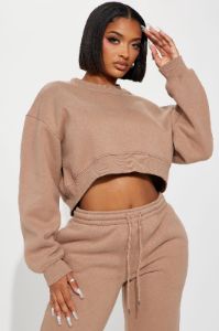 Make It Last Jogger Set - Mocha sold by Fashion Nova