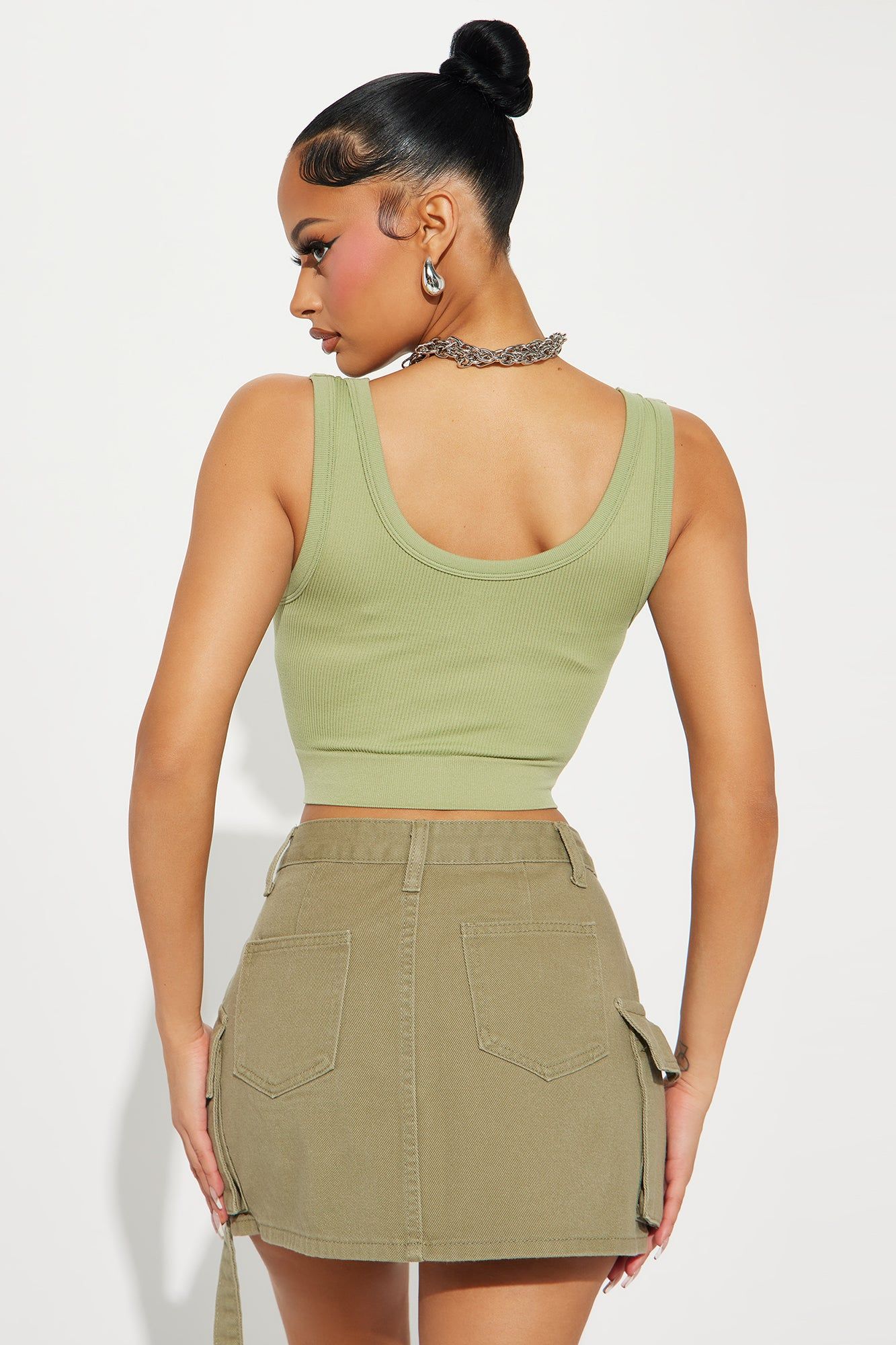 Celeste Ribbed Seamless Tank - Green sold by Fashion Nova product image thumbnail 3