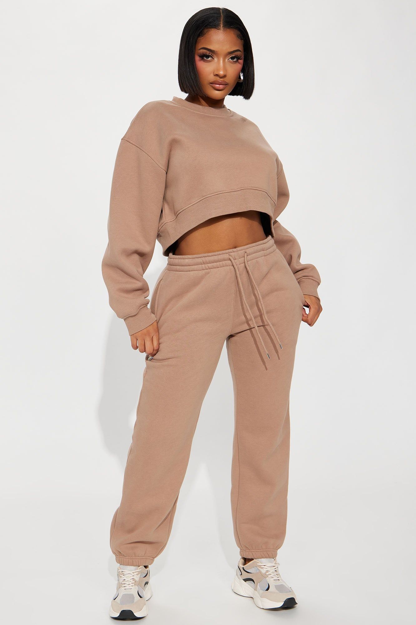 Make It Last Jogger Set - Mocha sold by Fashion Nova