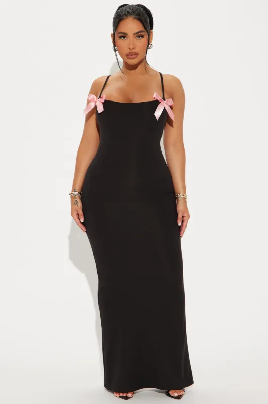 Cornelia Bow Maxi Dress - Black sold by Fashion Nova