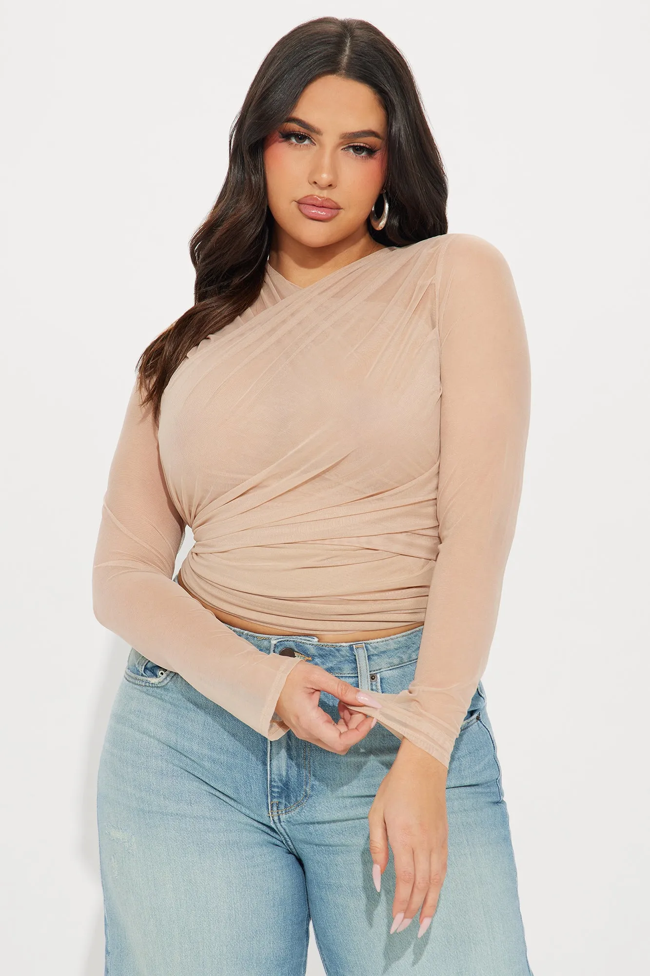 Expensive Taste Mesh Top - Nude sold by Fashion Nova product image thumbnail 4