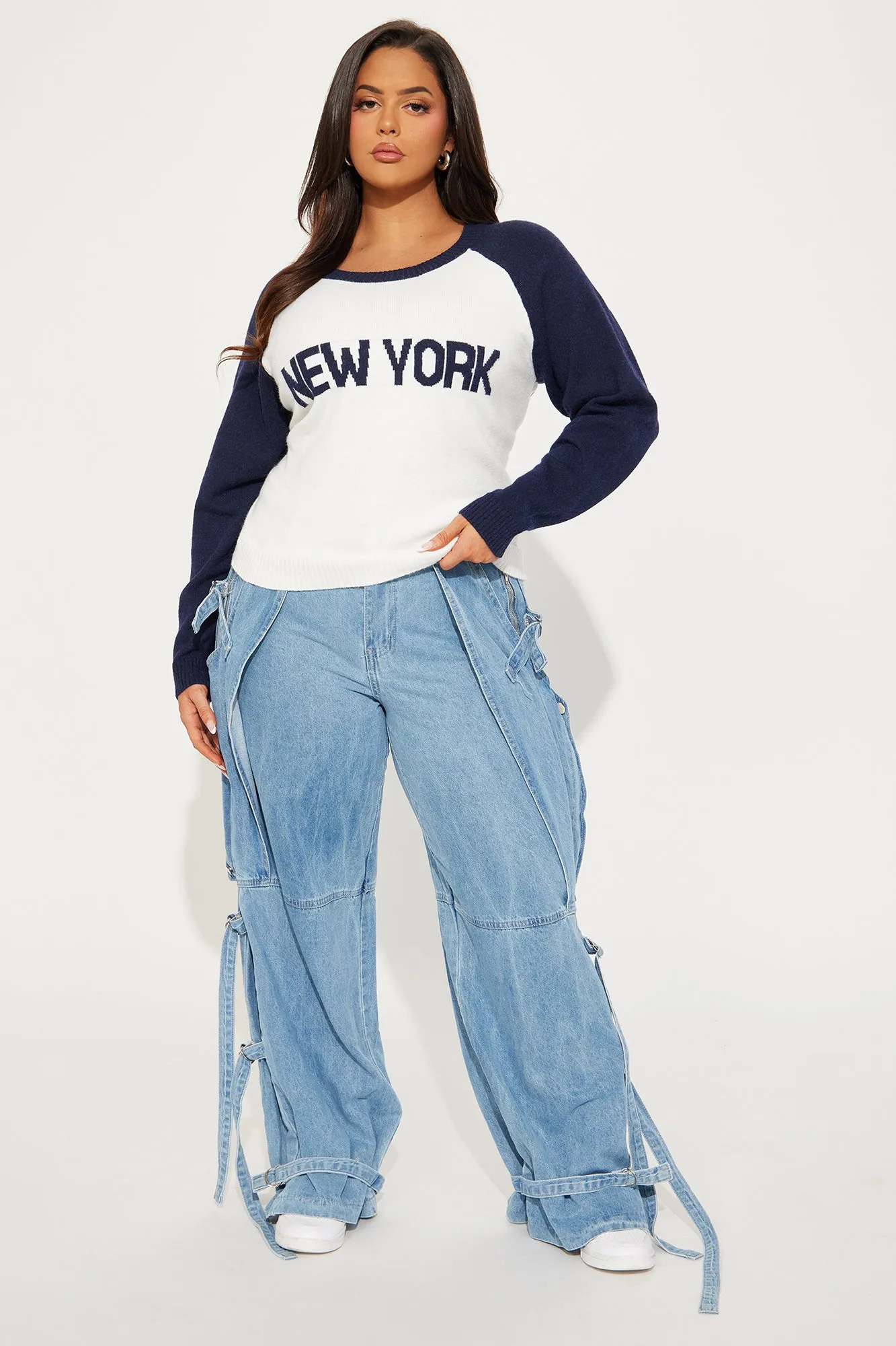 A New York Minute Sweater - Navy/combo sold by Fashion Nova product image thumbnail 5