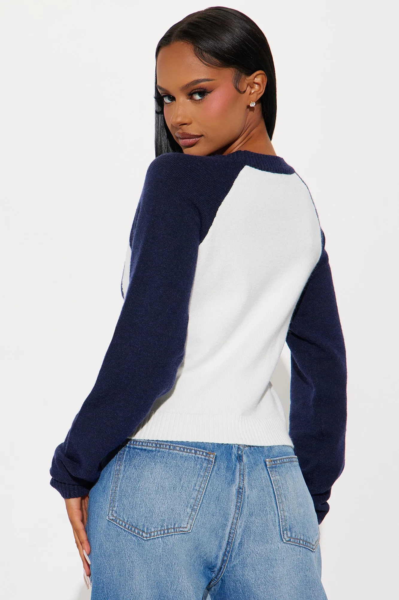 A New York Minute Sweater - Navy/combo sold by Fashion Nova product image thumbnail 3