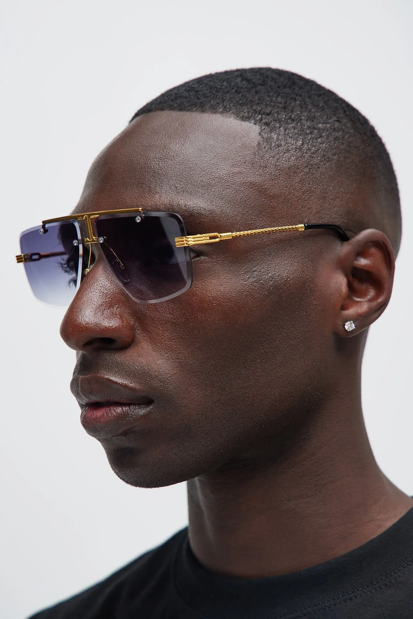 Sunset Flyer Sunglasses - Gold/Smoke sold by Fashion Nova