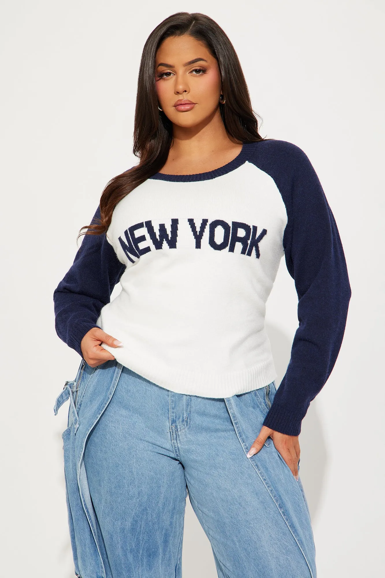 A New York Minute Sweater - Navy/combo sold by Fashion Nova product image thumbnail 4