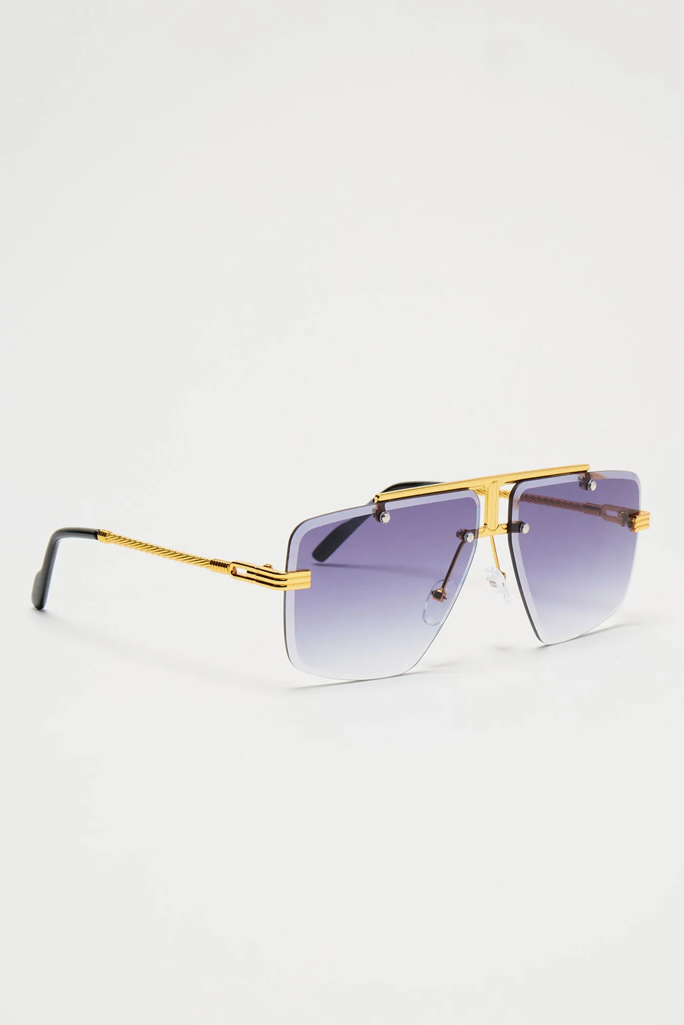 Sunset Flyer Sunglasses - Gold/Smoke sold by Fashion Nova product image thumbnail 4