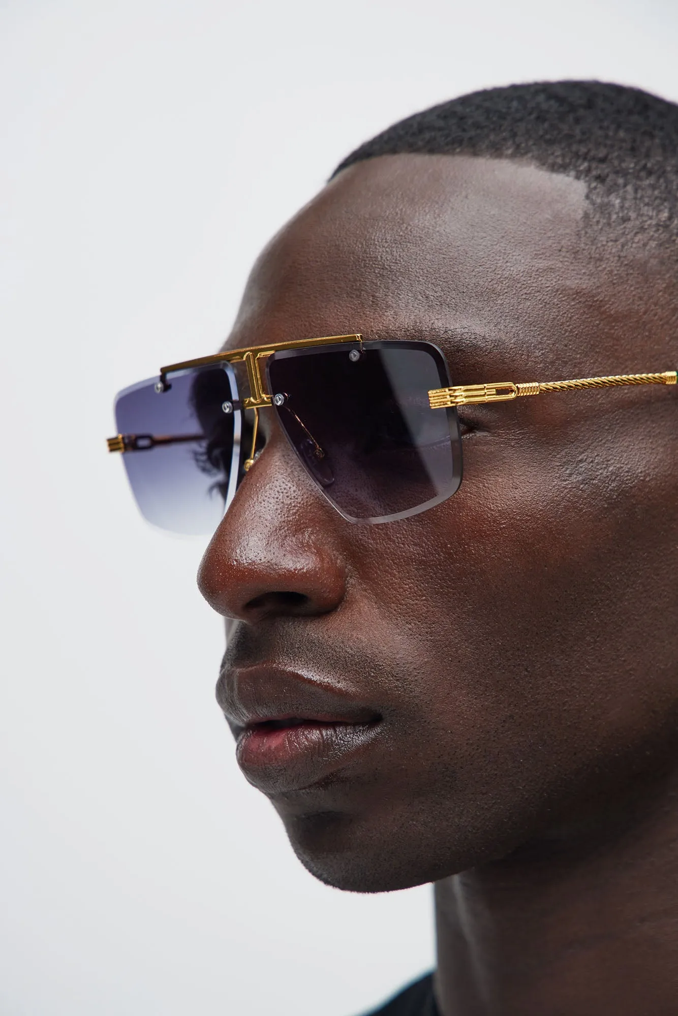 Sunset Flyer Sunglasses - Gold/Smoke sold by Fashion Nova product image thumbnail 3