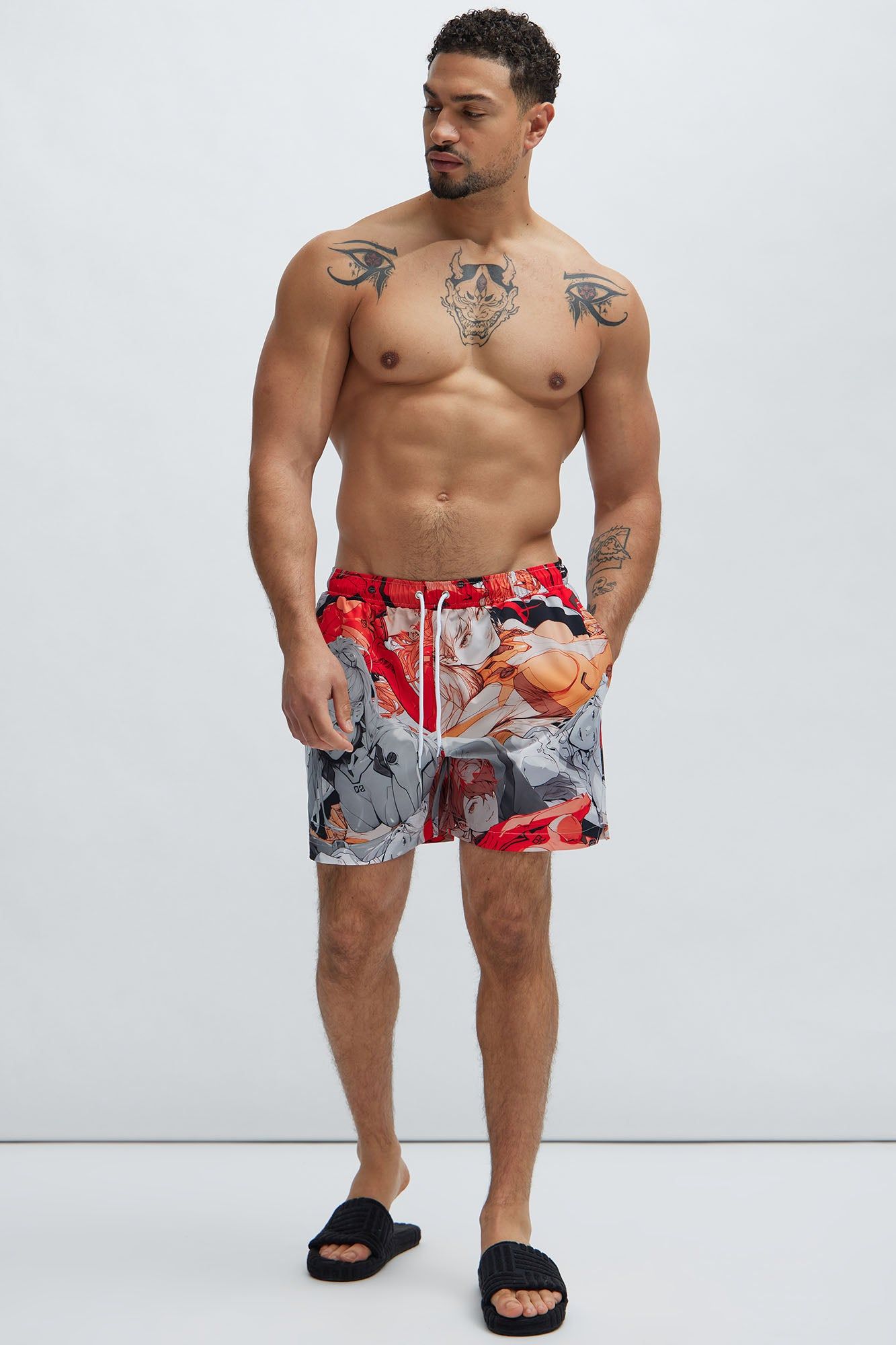 Anime Robot Girl Swim Trunks - Multi Color sold by Fashion Nova product image thumbnail 2