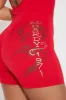 Ed Hardy Dragon Romper - Red sold by Fashion Nova