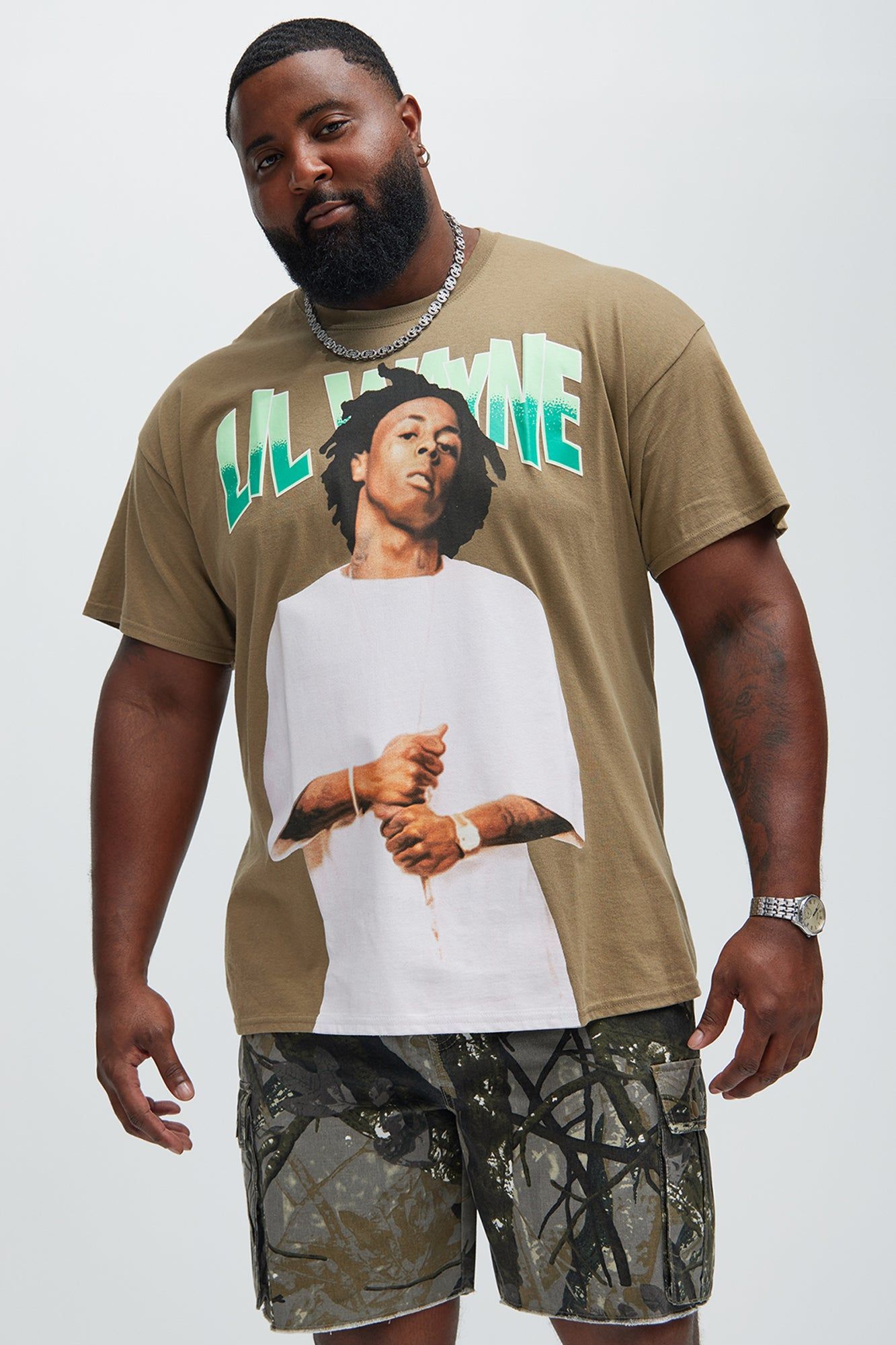 Lil Wayne Tunechi Short Sleeve Tee - Brown sold by Fashion Nova product image thumbnail 4