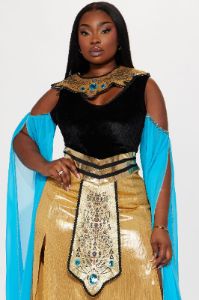 Entrancing Queen Of Egypt 2 Piece Costume Set - Gold/combo sold by Fashion Nova