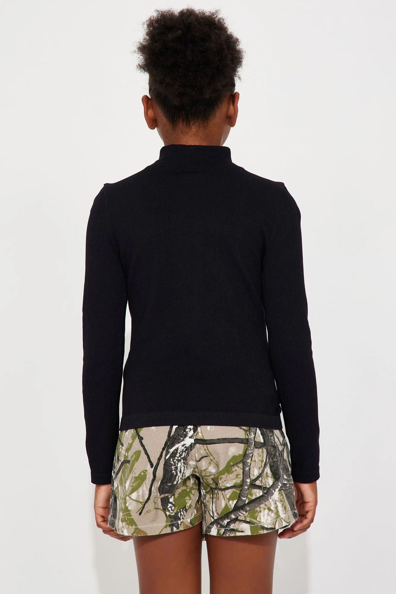 Mini Tony Mock Neck Seamless Long Sleeve Top - Black sold by Fashion Nova product image thumbnail 4