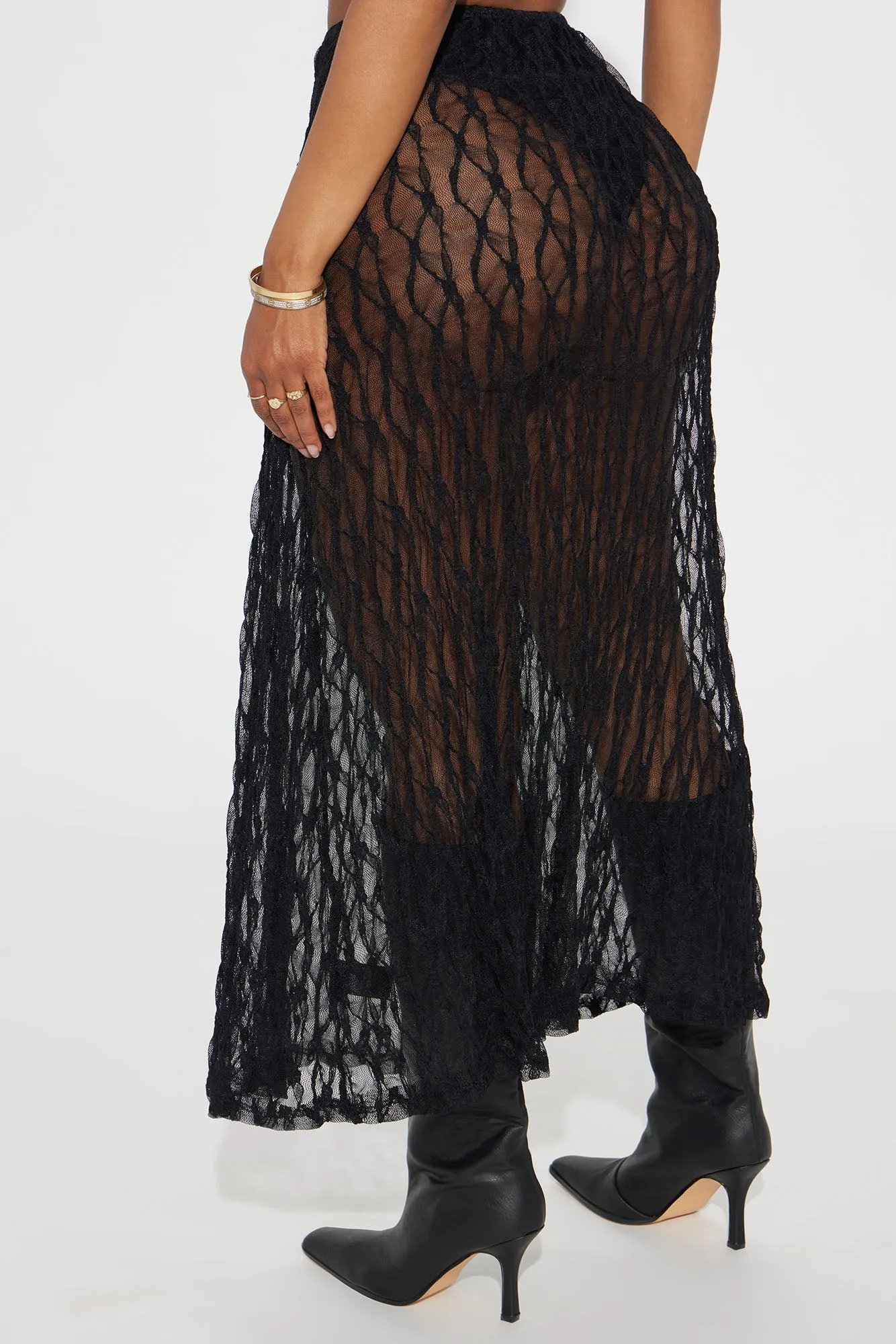 Tuscan Dreams Lace Midi Skirt - Black sold by Fashion Nova product image thumbnail 3