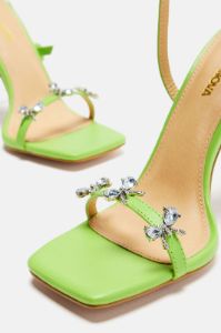 Counting On It Heeled Sandals - Green sold by Fashion Nova