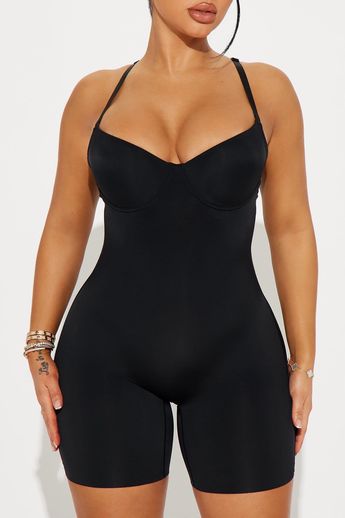 Keep It Together Smoothing Shapewear Bodysuit Romper - Black sold by Fashion Nova product image thumbnail 2