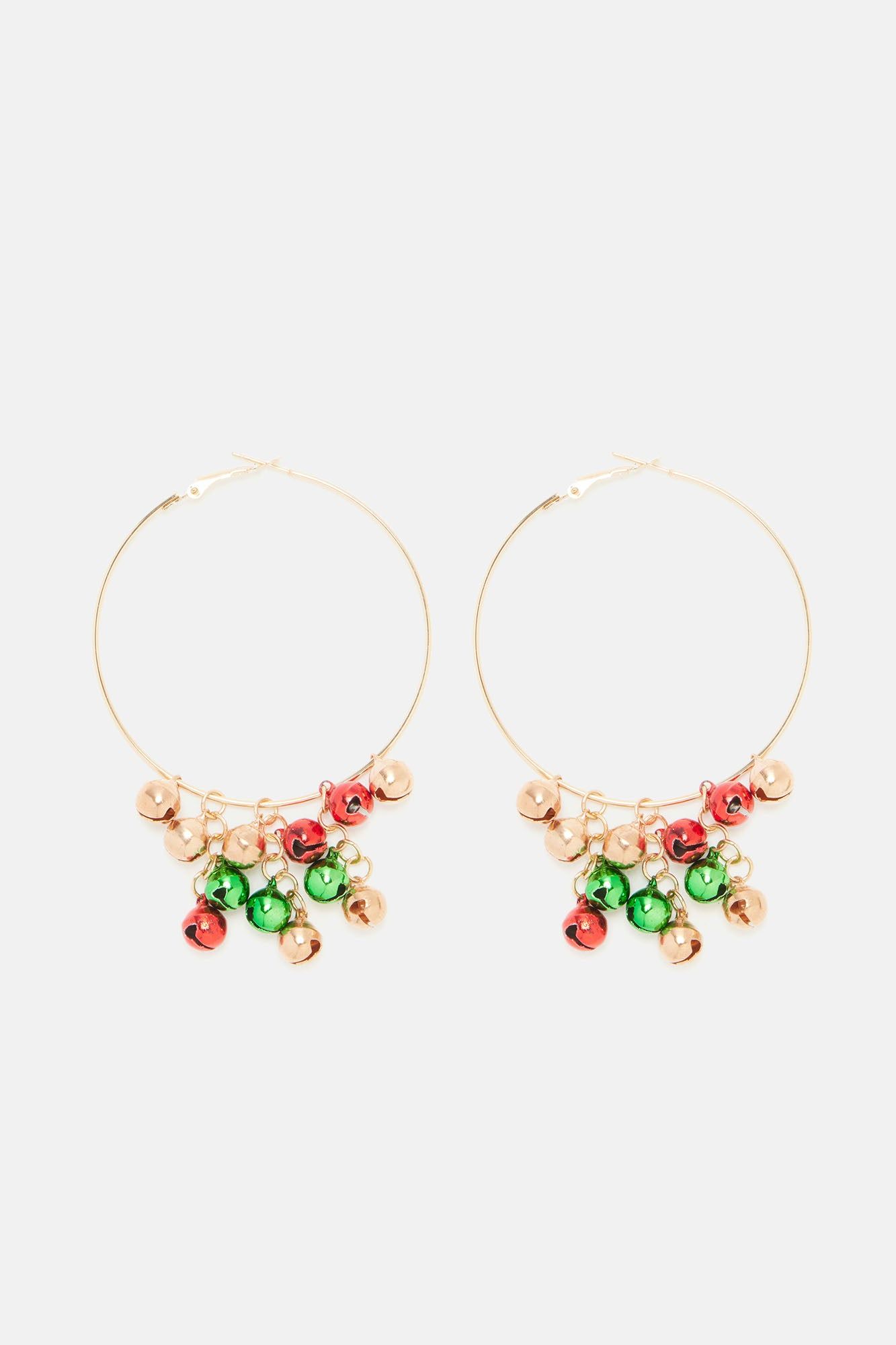 Jingle Bell Babe Earrings - Gold/Multi sold by Fashion Nova product image thumbnail 3