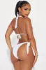 Vivi Crystals Halter 2 Piece Bikini - White sold by Fashion Nova