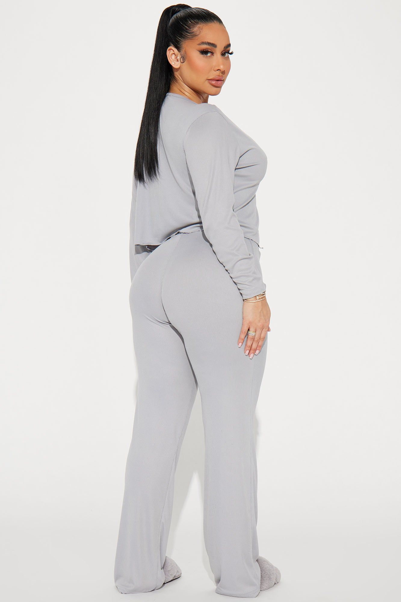 Sleepover Vibes PJ Pant Set - Grey sold by Fashion Nova product image thumbnail 3