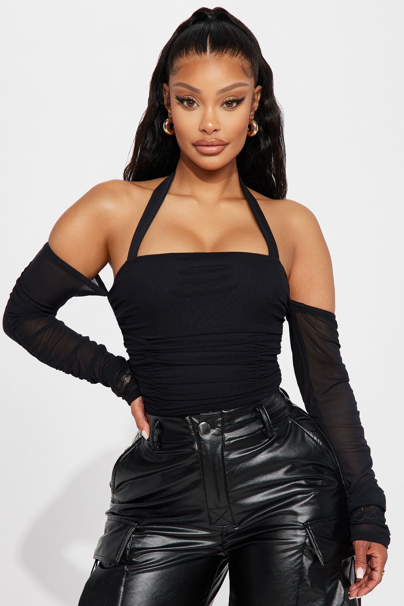 Replacing You Mesh Bodysuit - Black sold by Fashion Nova product image thumbnail 3