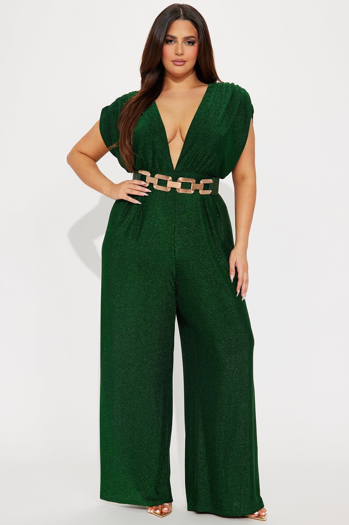 All That Sparkles Jumpsuit - Hunter sold by Fashion Nova product image thumbnail 4