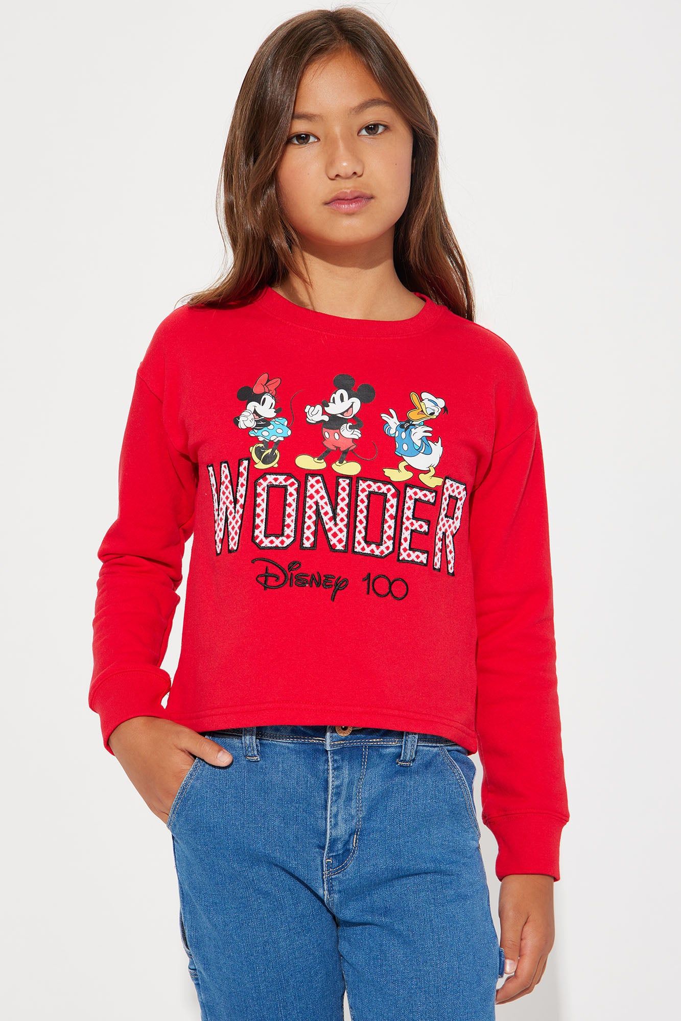 Mini Disney 100 Sweatshirt - Red sold by Fashion Nova product image thumbnail 4