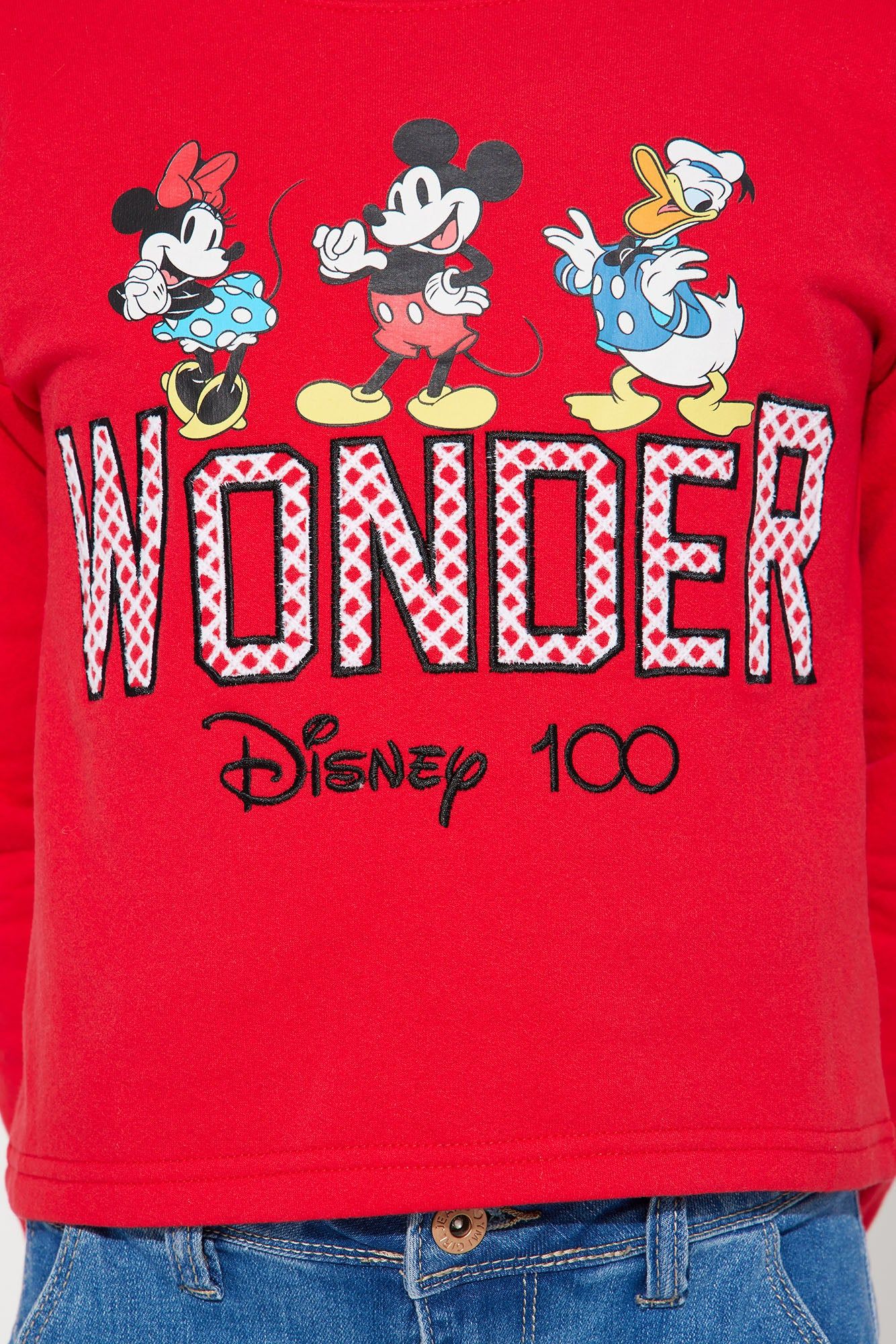 Mini Disney 100 Sweatshirt - Red sold by Fashion Nova product image thumbnail 3