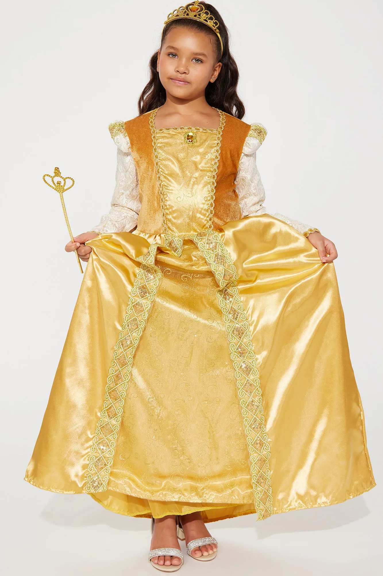 Mini Majestic Golden Princess Costume - Gold sold by Fashion Nova