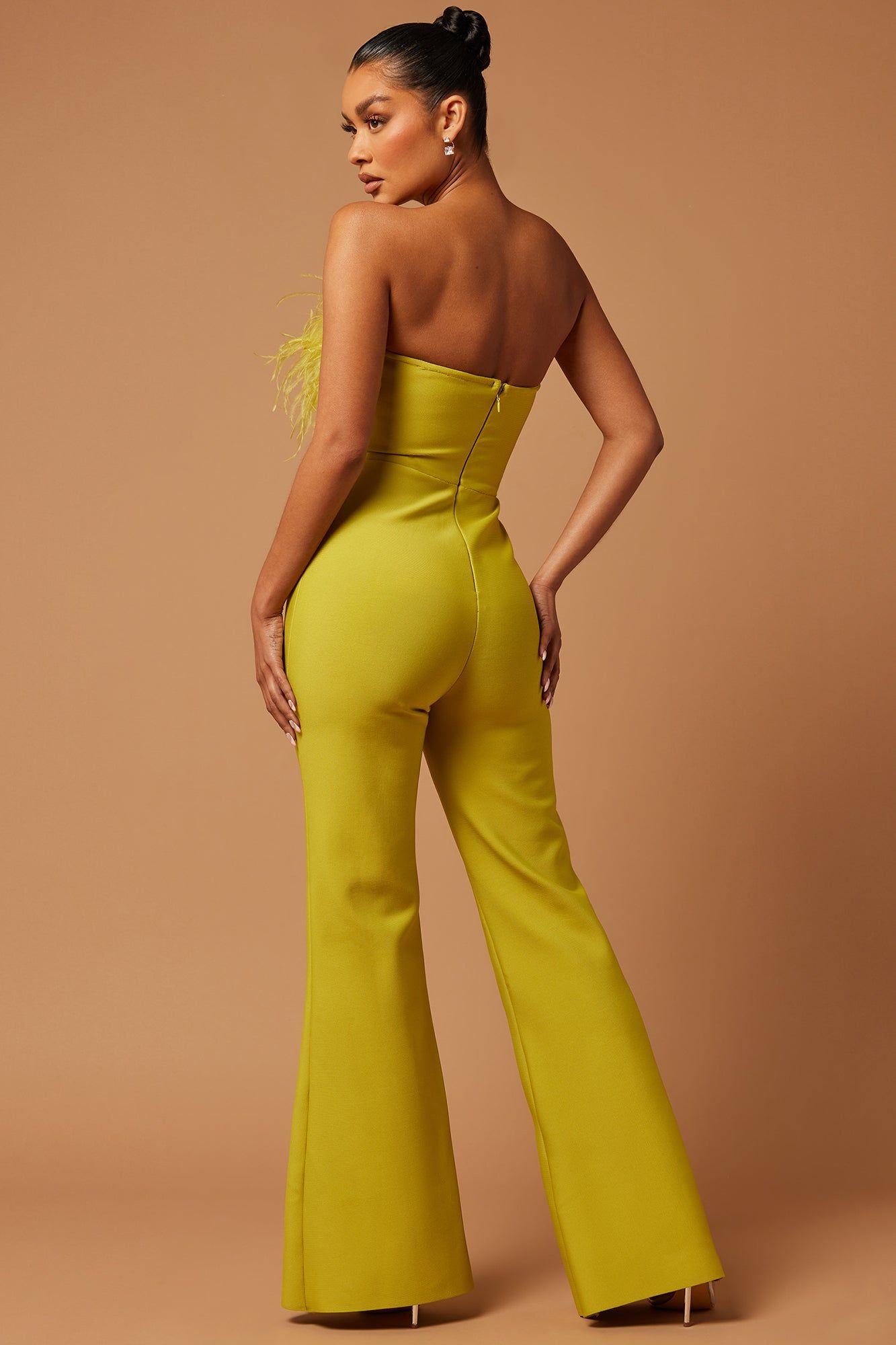 Fay Feather Bandage Jumpsuit - Chartreuse sold by Fashion Nova product image thumbnail 4